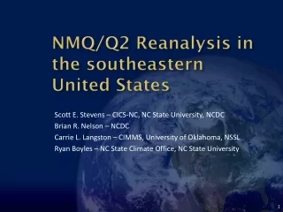 NMQ/Q2 Reanalysis in the southeastern United States