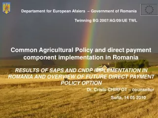 Departament for European Afaiers   –  Government of Romania