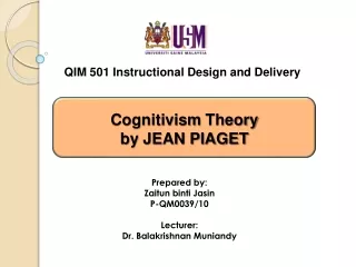 QIM 501 Instructional Design and Delivery