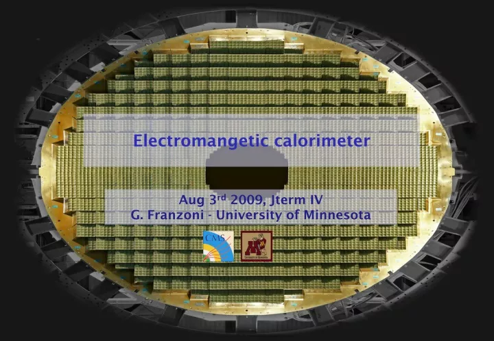 electromangetic calorimeter
