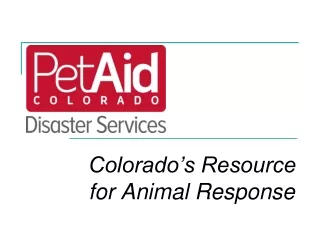 Colorado’s Resource for Animal Response