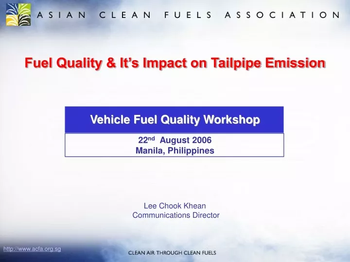 fuel quality it s impact on tailpipe emission