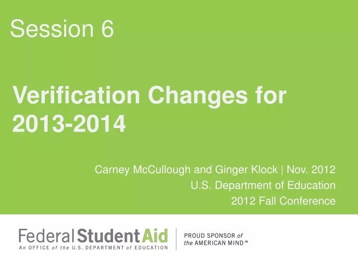 verification changes for 2013 2014