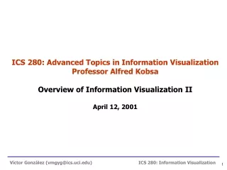 ICS 280: Information Visualization