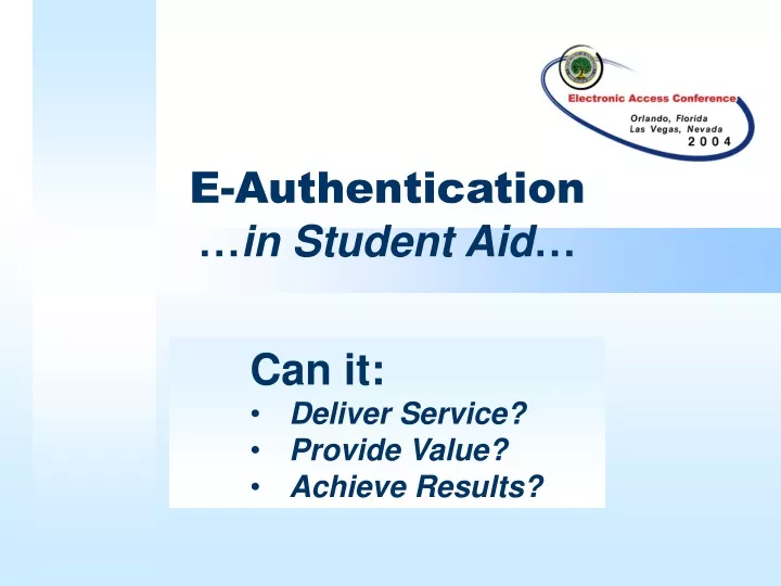 e authentication in student aid