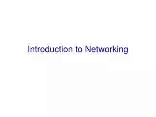 Introduction to Networking