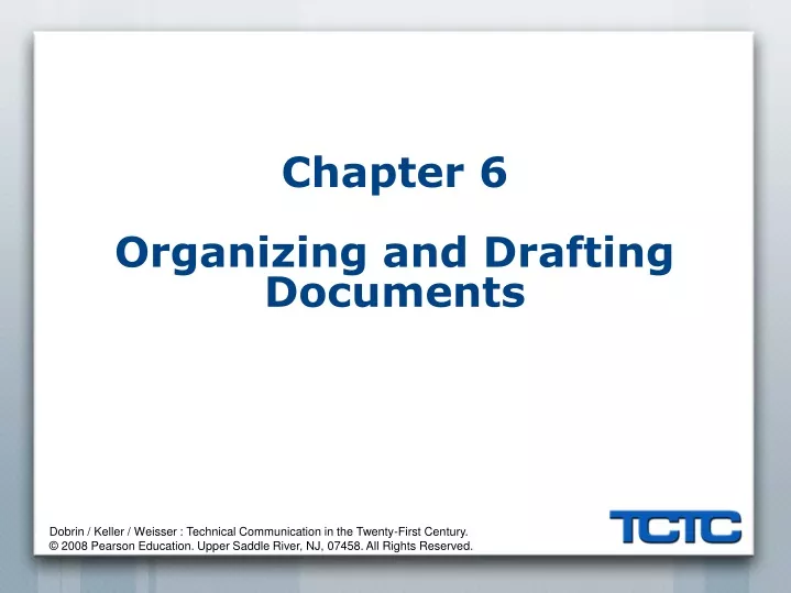 chapter 6 organizing and drafting documents