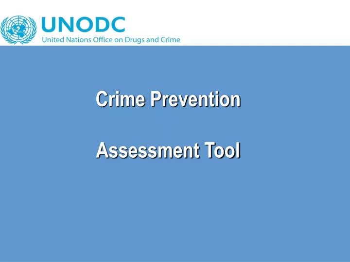 crime prevention assessment tool