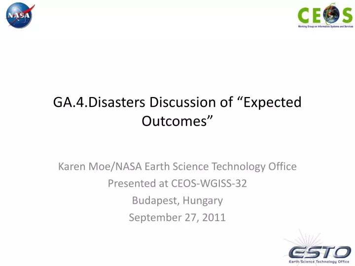 ga 4 disasters discussion of expected outcomes