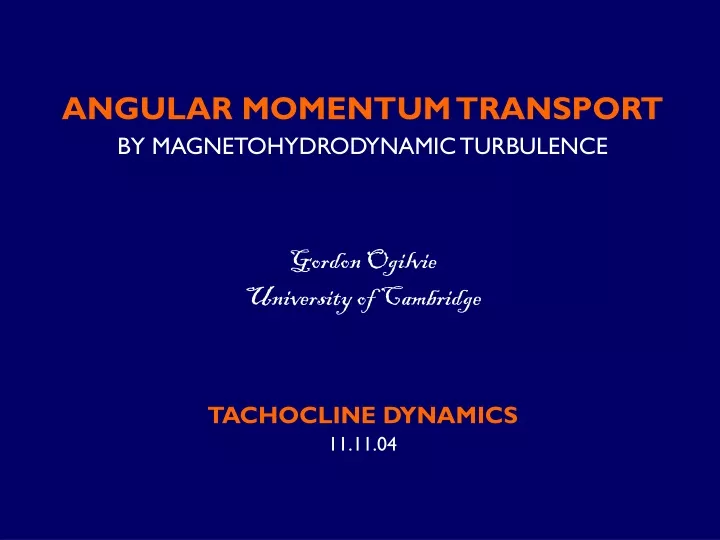 angular momentum transport