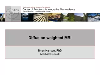 Diffusion weighted MRI