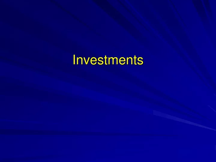 investment s