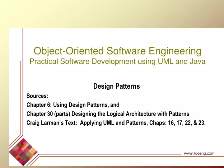 object oriented software engineering practical