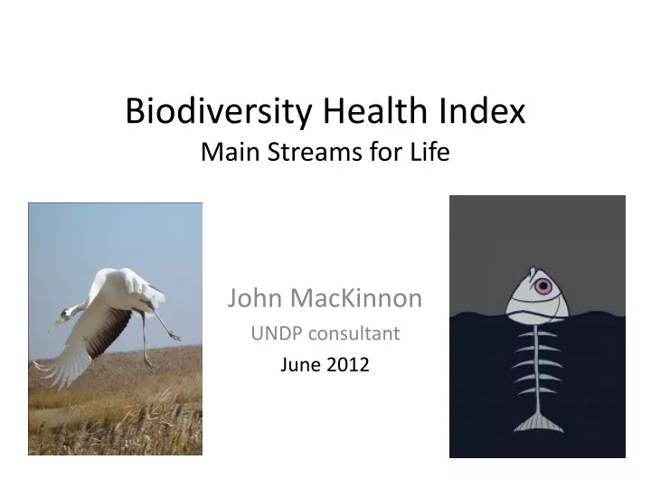 biodiversity health index main streams for life