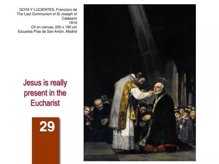 jesus is really present in the eucharist