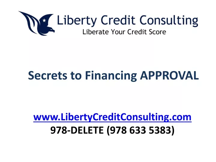 secrets to financing approval