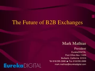 The Future of B2B Exchanges