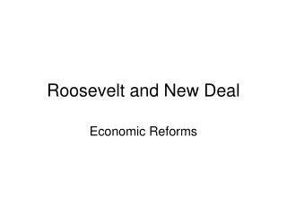Roosevelt and New Deal