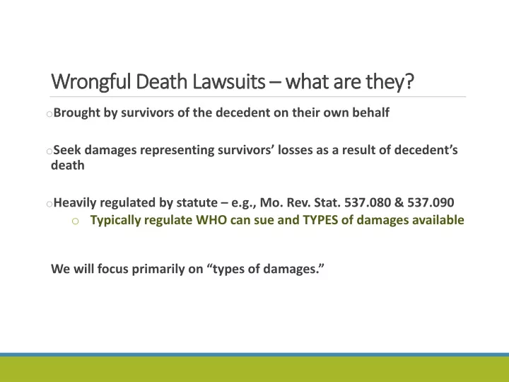 wrongful death lawsuits what are they