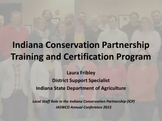 Indiana Conservation Partnership Training and Certification Program