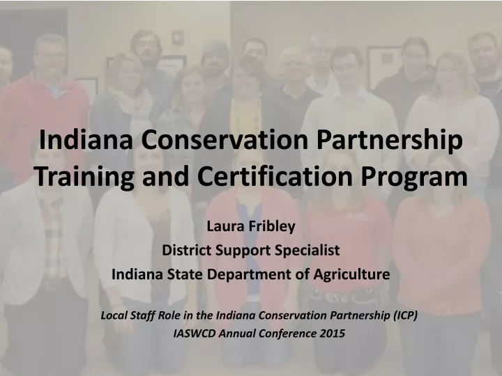 indiana conservation partnership training and certification program