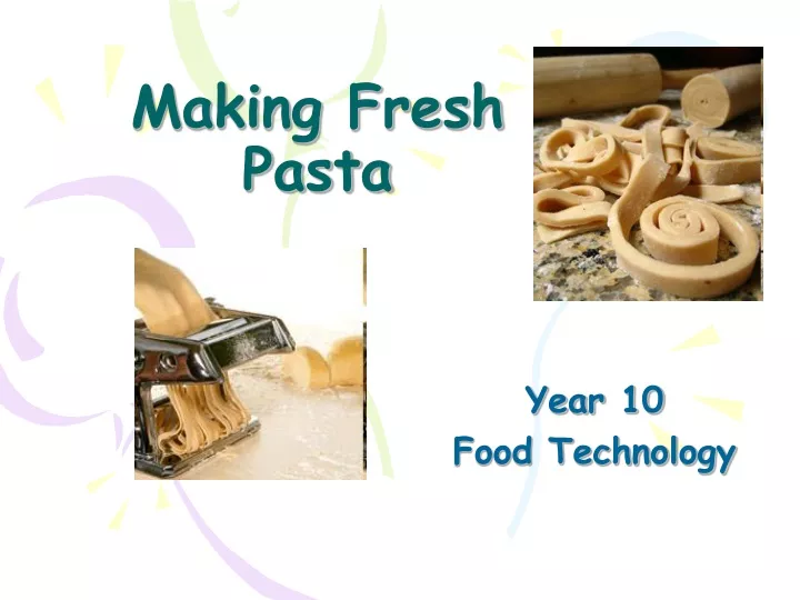 making fresh pasta