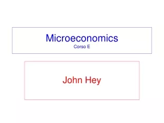 Microeconomics Corso E