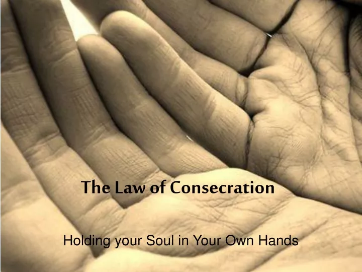 the law of consecration