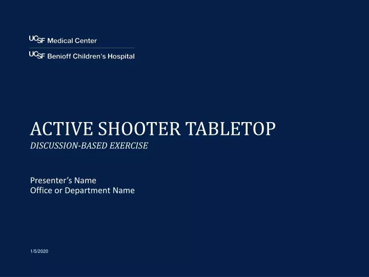 active shooter tabletop