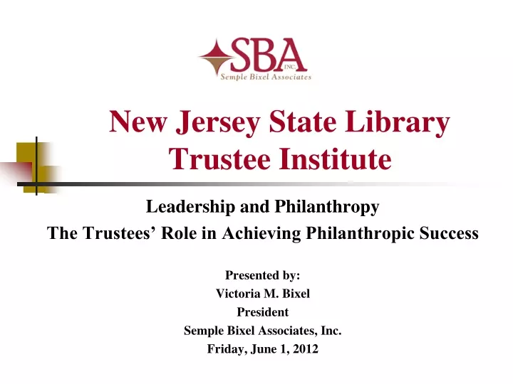 new jersey state library trustee institute
