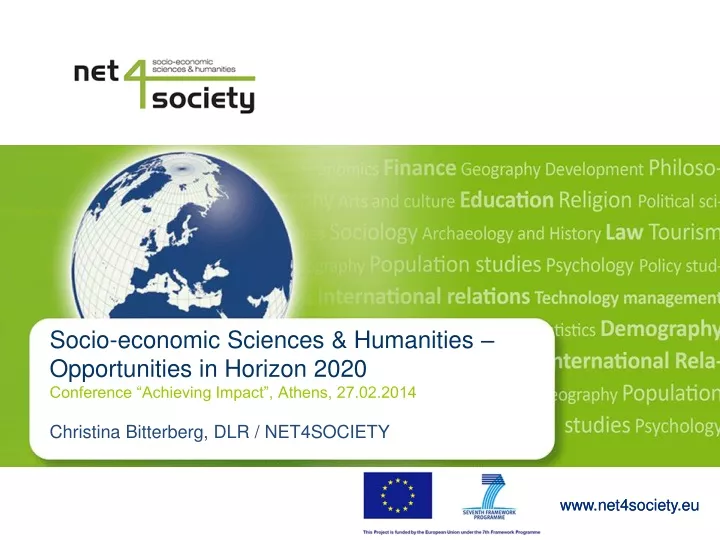 socio economic sciences humanities opportunities