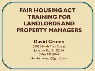 Highlights of the Fair Housing Act