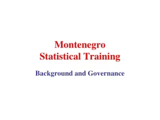 Montenegro  Statistical Training