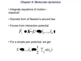 Chapter 9: Molecular-dynamics