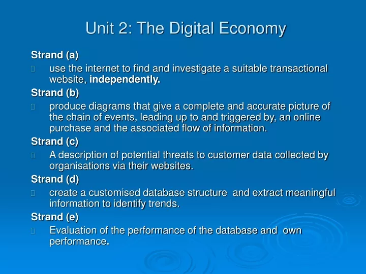 unit 2 the digital economy