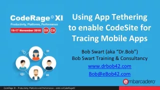 Using App Tethering to enable CodeSite for Tracing Mobile Apps