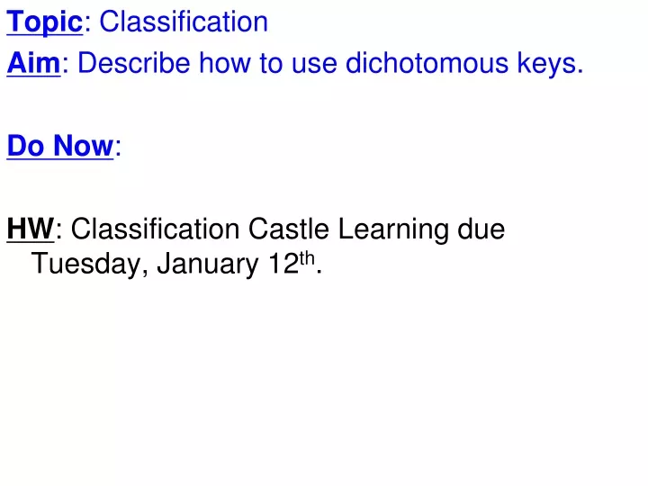 topic classification aim describe