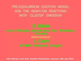 PRE-EQUILIBRIUM  (EXCITON)  MODEL AND  THE  HEAVY-ION  REACTIONS WITH   CLUSTER  EMISSION