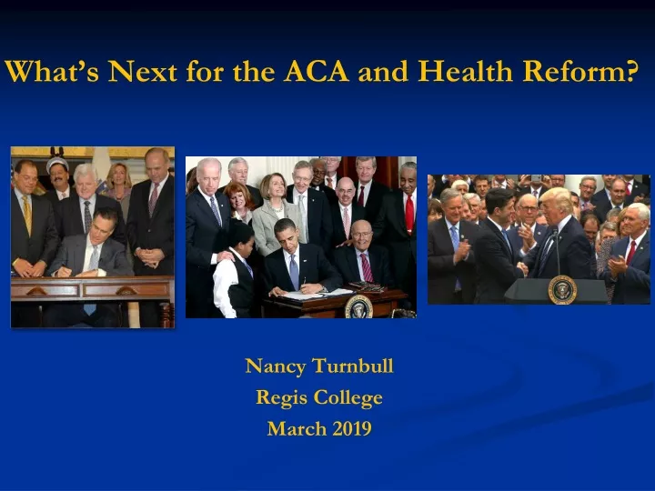 what s next for the aca and health reform
