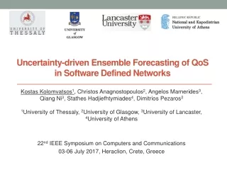 Uncertainty-driven Ensemble Forecasting of QoS in Software Defined Networks