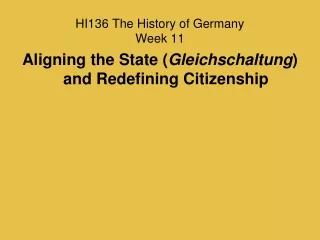 HI136 The History of Germany Week 11