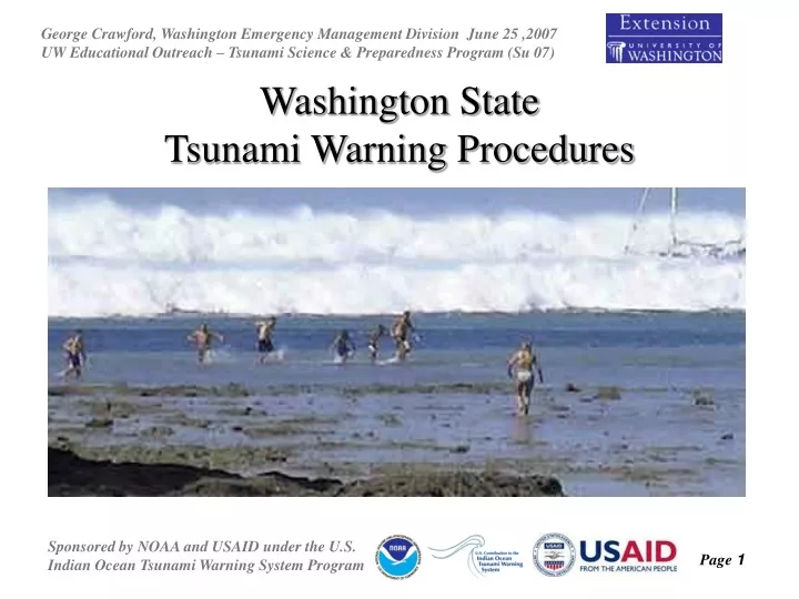 washington state tsunami warning procedures