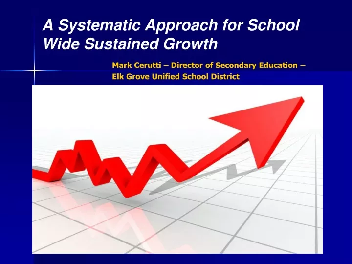 a systematic approach for school wide sustained