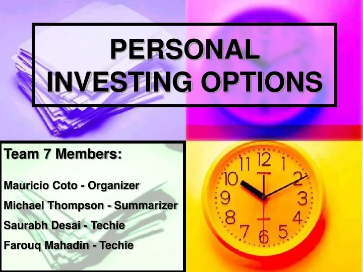 personal investing options