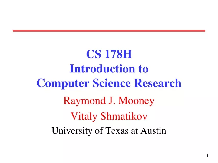 cs 178h introduction to computer science research