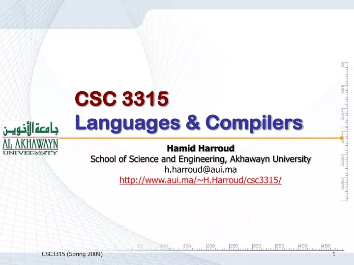 csc 3315 languages compilers