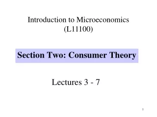 Lectures 3 - 7