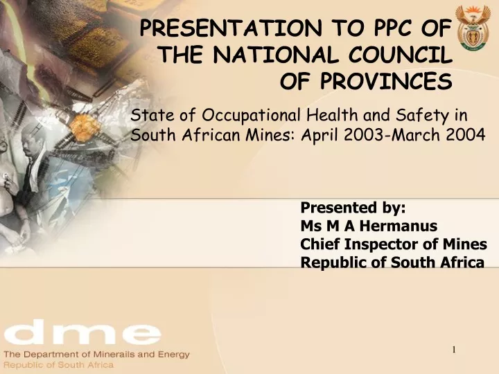 presentation to ppc of the national council of provinces