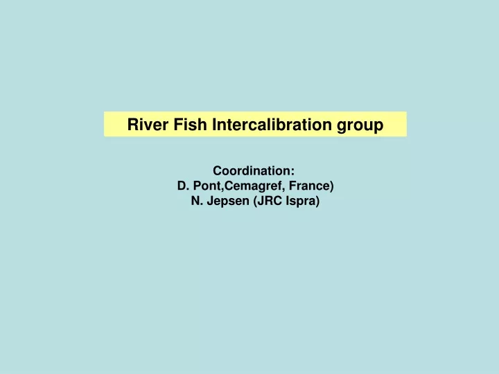 river fish intercalibration group