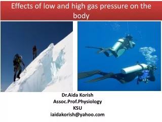 Effects of low and high gas pressure on the body